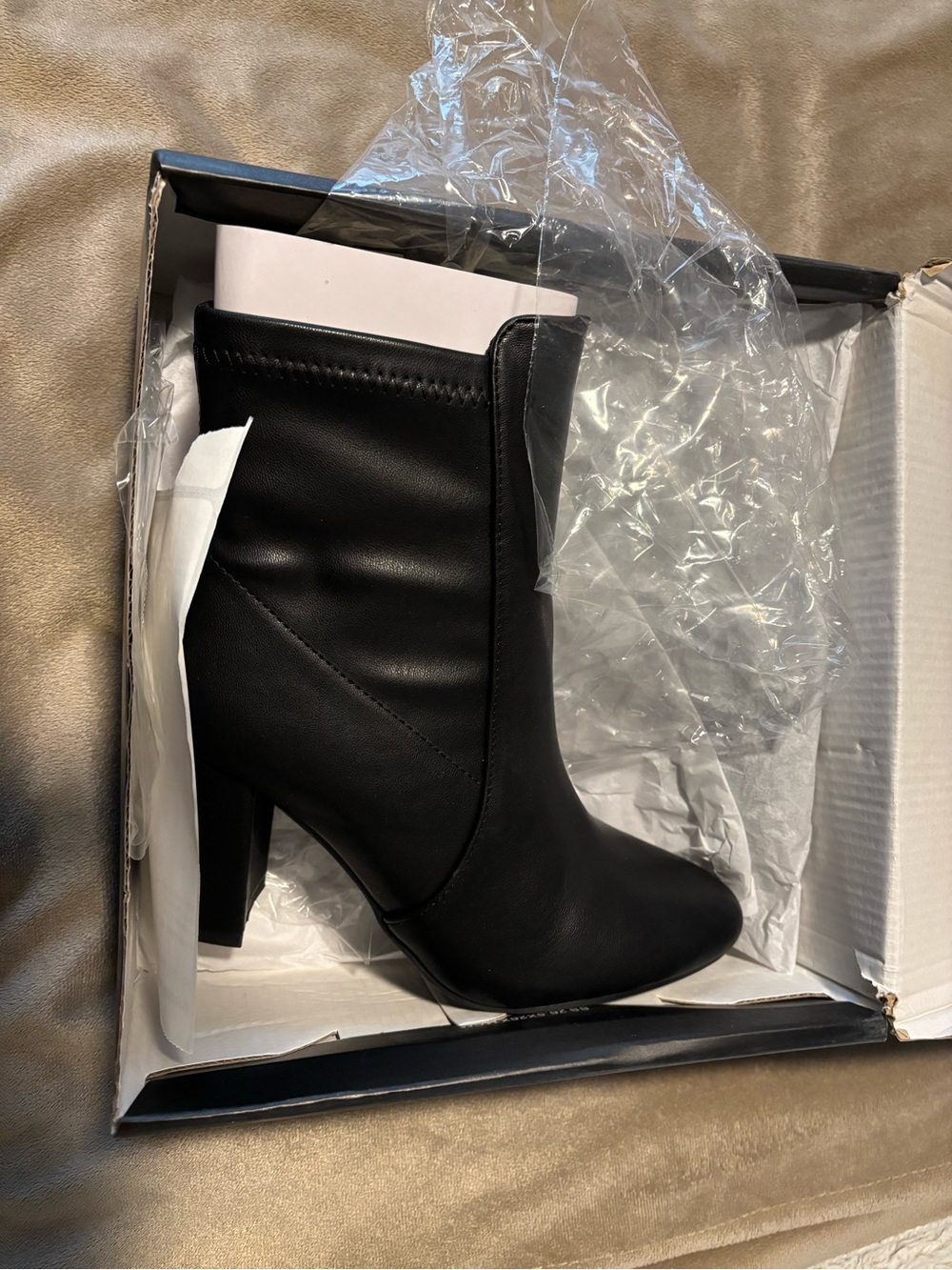 Fashion Nova Black High Heel Ankle Boot